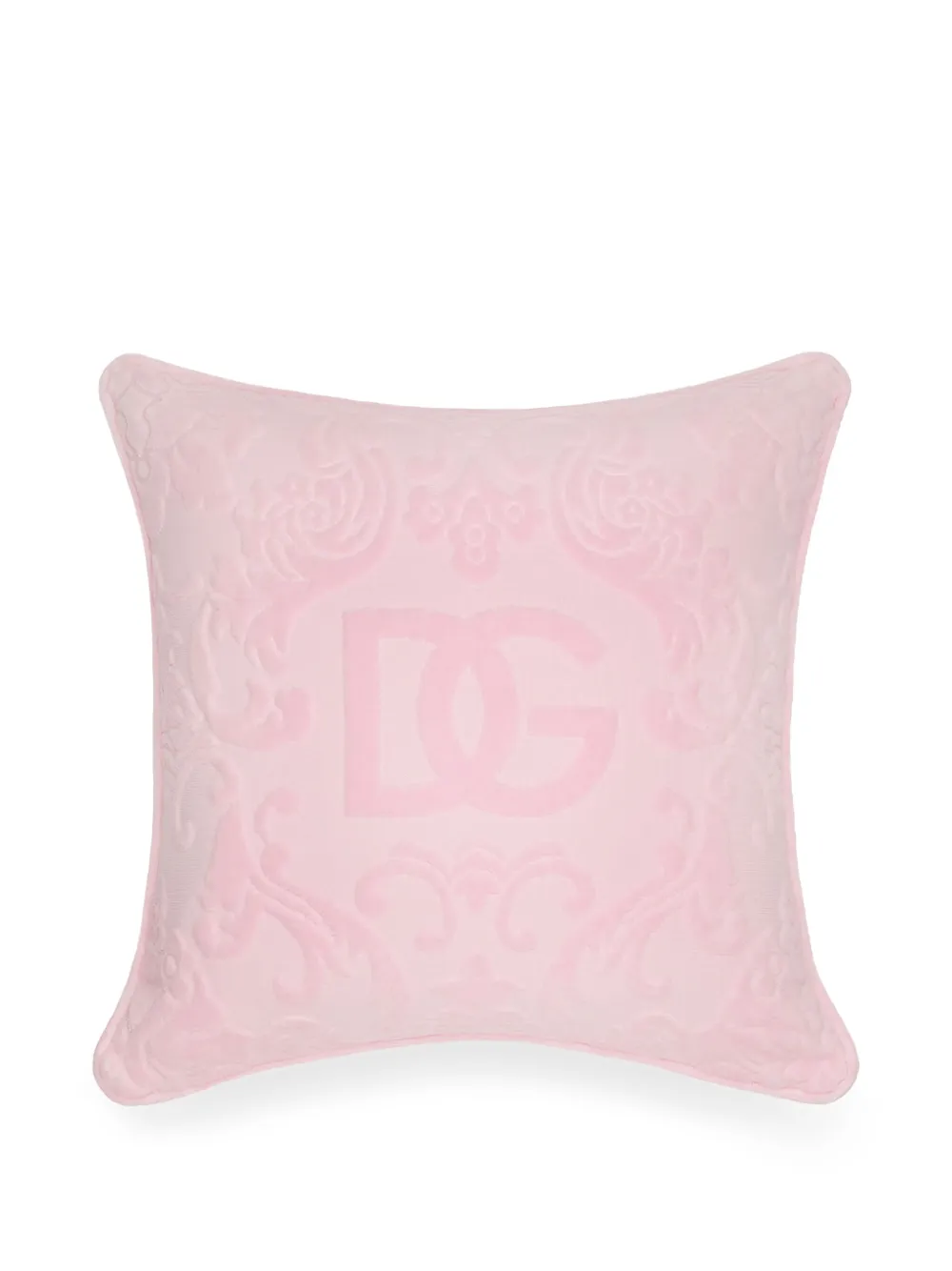 Dolce & Gabbana logo-embroidered cushion | Pink | Image 1