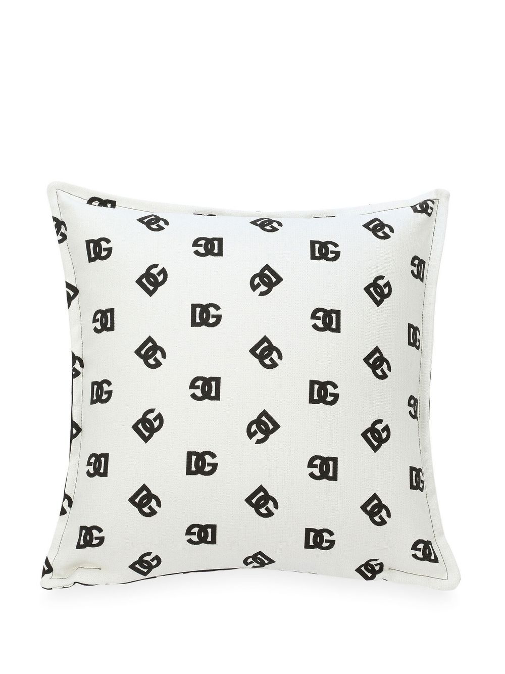 Shop Dolce & Gabbana Logo-print Cushion In Black