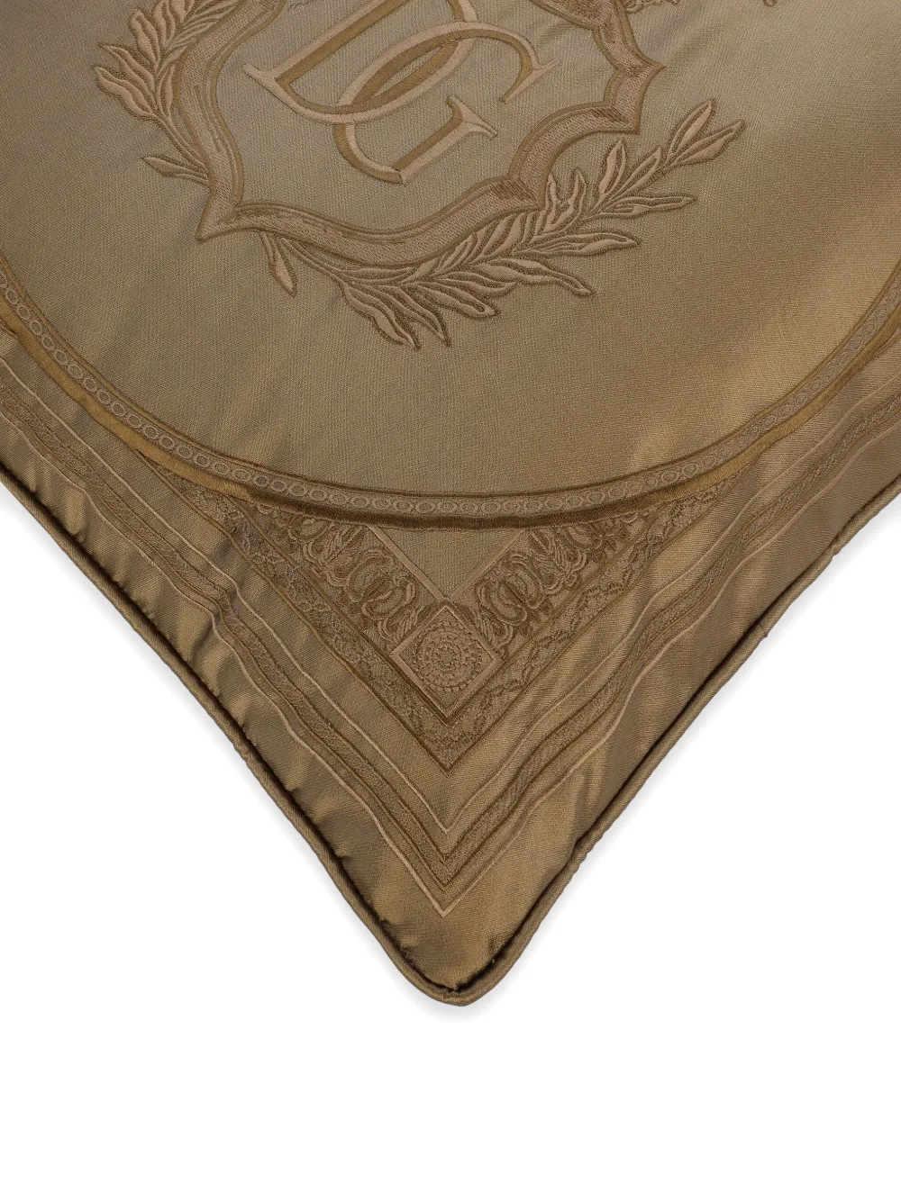 Dolce & Gabbana Dg-embossed Cushion (60cm X 60cm) In Brown