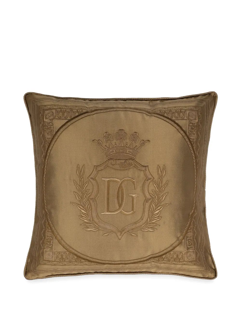 Dolce & Gabbana DG-embossed cushion (60cm x 60cm) | Brown | Image 1