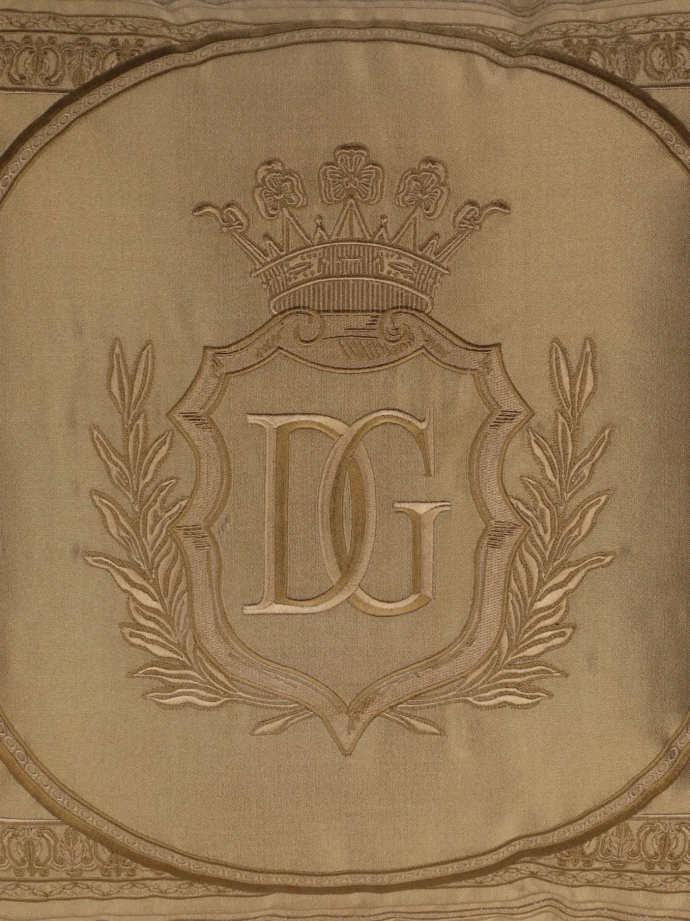 Dolce & Gabbana Dg-embossed Cushion (60cm X 60cm) In Brown