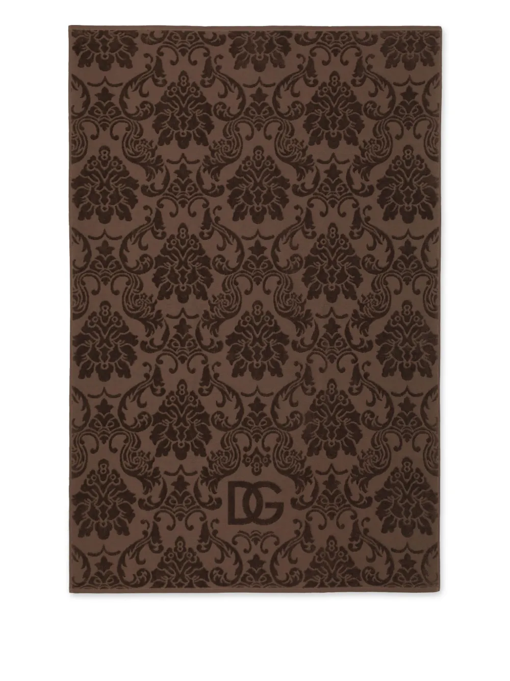 Dolce & Gabbana Set 5 Terry Cotton Towels In Brown