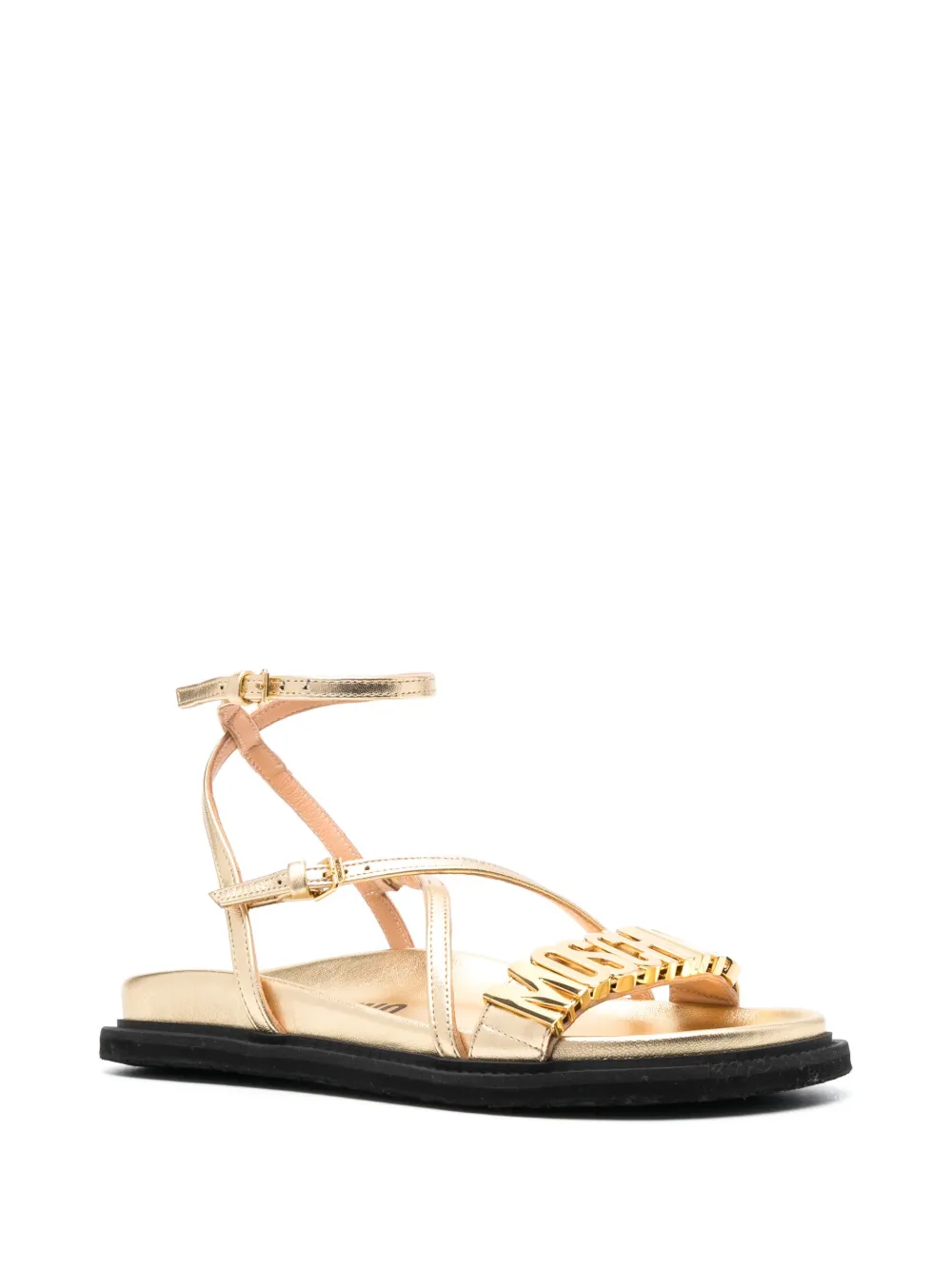 Moschino Leren sandalen - Goud