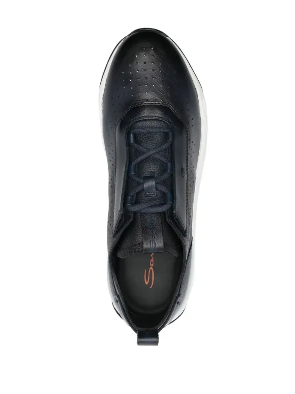 Santoni low-top Leather Sneakers | Blue | FARFETCH