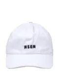 MSGM logo-embroidered cap - White