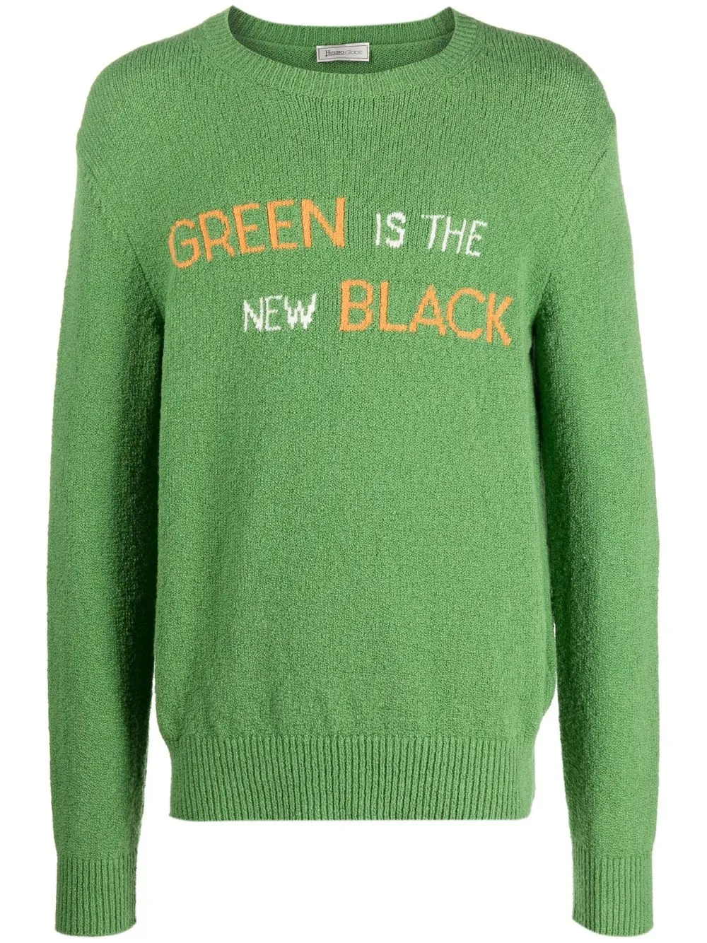 

Herno knitted slogan jumper - Green