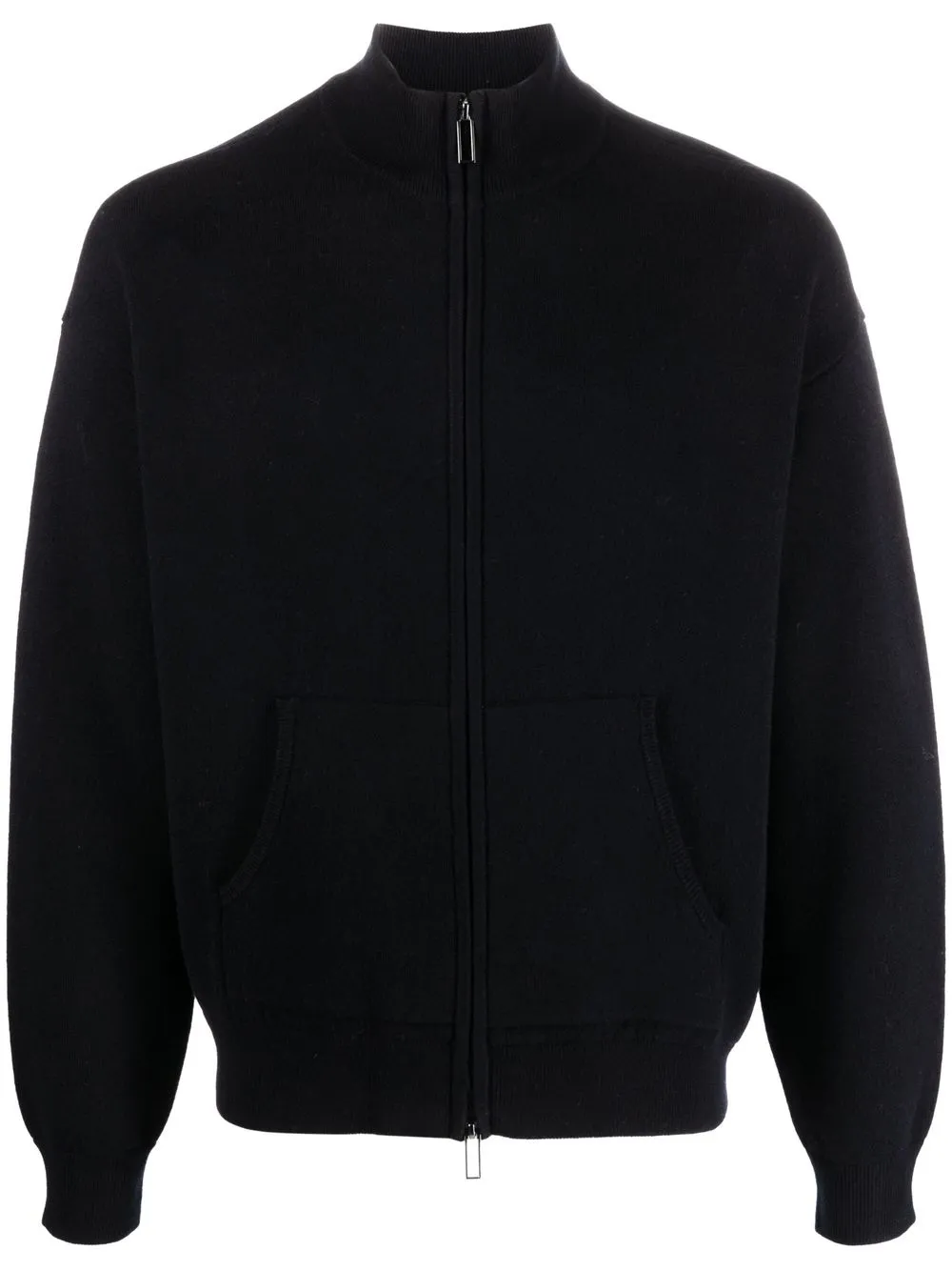

Emporio Armani ribbed-knit zipped sweatshirt - Blue