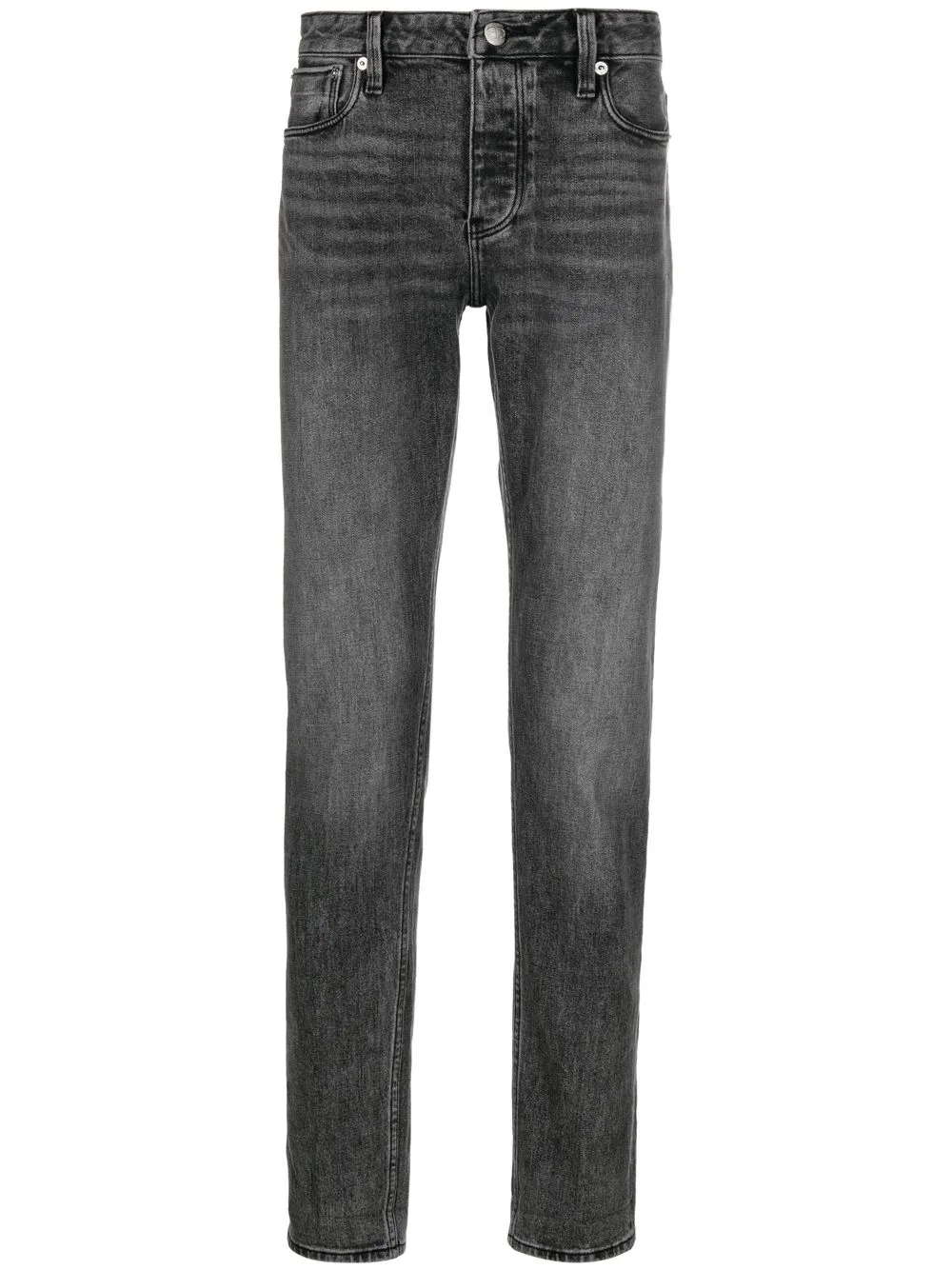 

Emporio Armani jeans slim con efecto desgastado - Negro