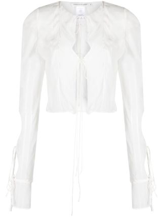 Christopher Esber Sheer Silk Blouse - Farfetch