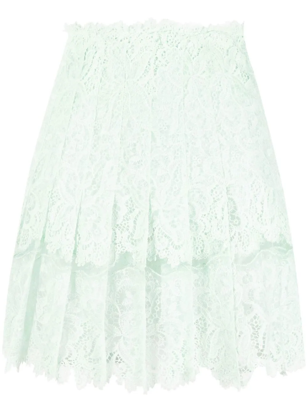 

Ermanno Scervino pleated lace miniskirt - Green