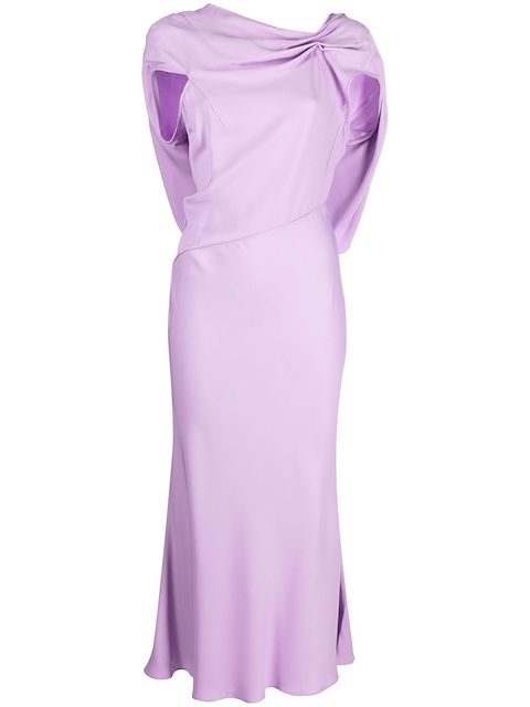 Roland Mouret cape detail midi dress