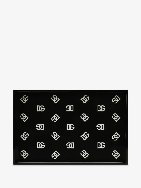 Dolce & Gabbana DG logo-print wood tray