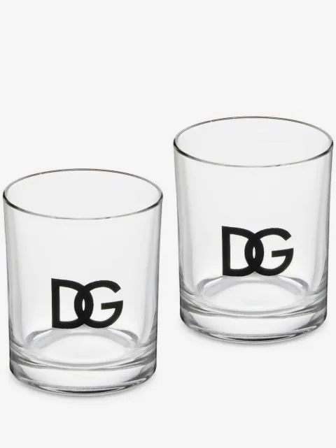 Dolce & Gabbana logo-print water glasses