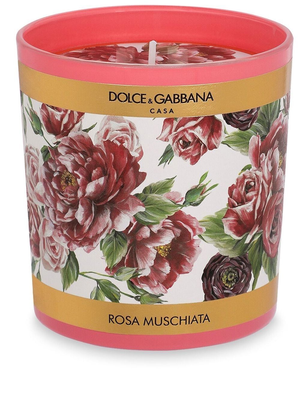 Dolce & Gabbana Floral-print Scented Candle (250g) In Rosa
