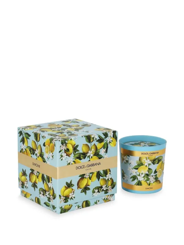 Dolce Gabbana lemon print Scented Candle 250g Farfetch