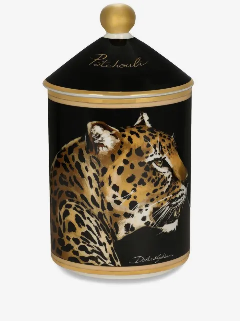 Dolce & Gabbana Casa bougie parfumée à imprimé léopard (340 g)