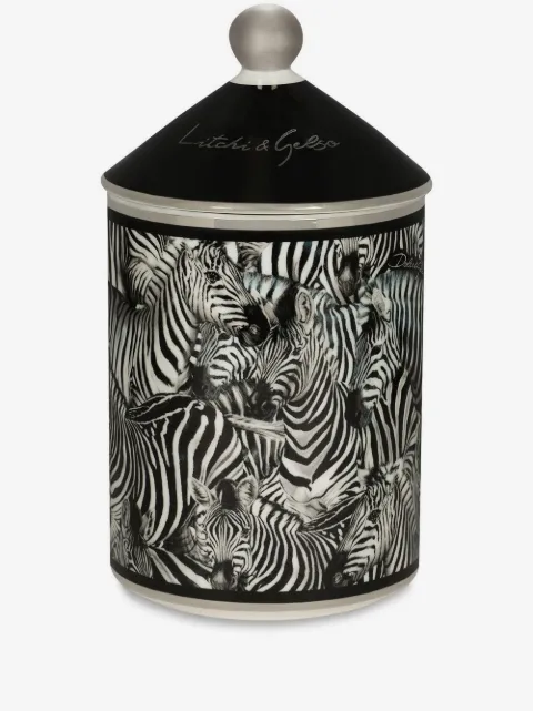 Dolce & Gabbana vela aromática con estampado de cebra de 340g