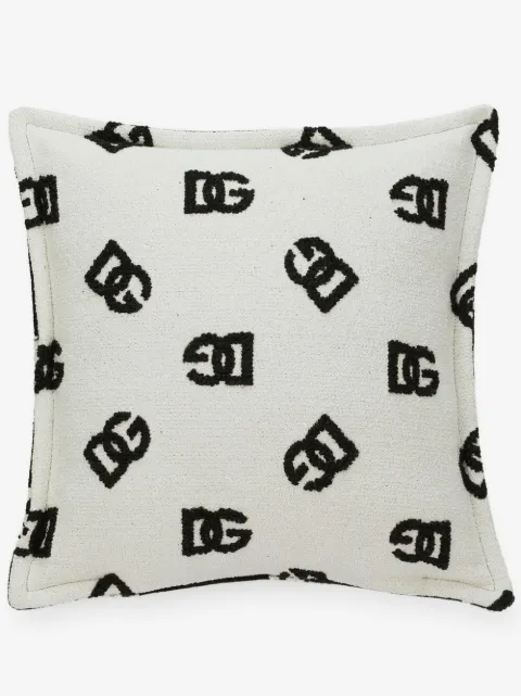 Dolce & Gabbana logo-print wool cushion