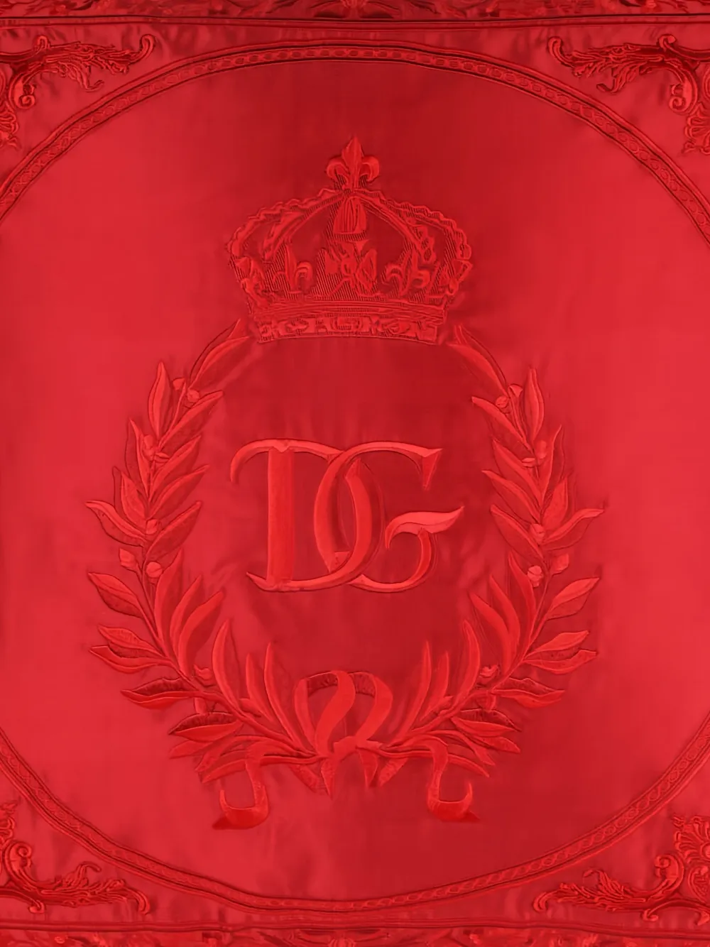 Dolce & Gabbana Mikado Silk Cushion Large In Red