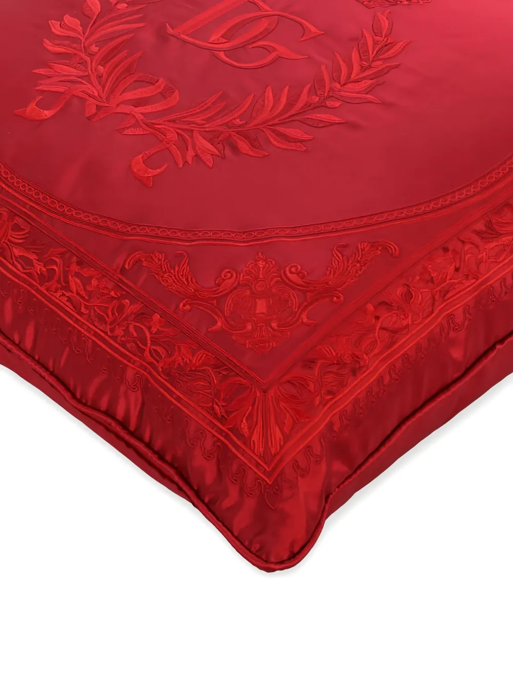 Dolce & Gabbana Mikado Silk Cushion Large In Red