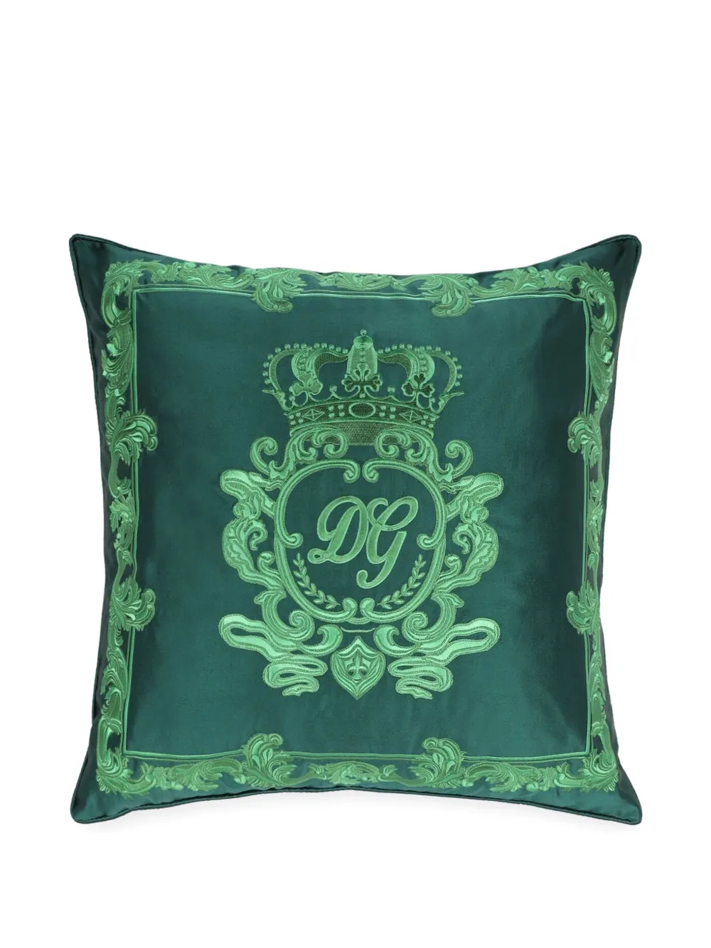Dolce & Gabbana DG-logo embroidered cushion (40cm x 40cm) | Green | Image 1