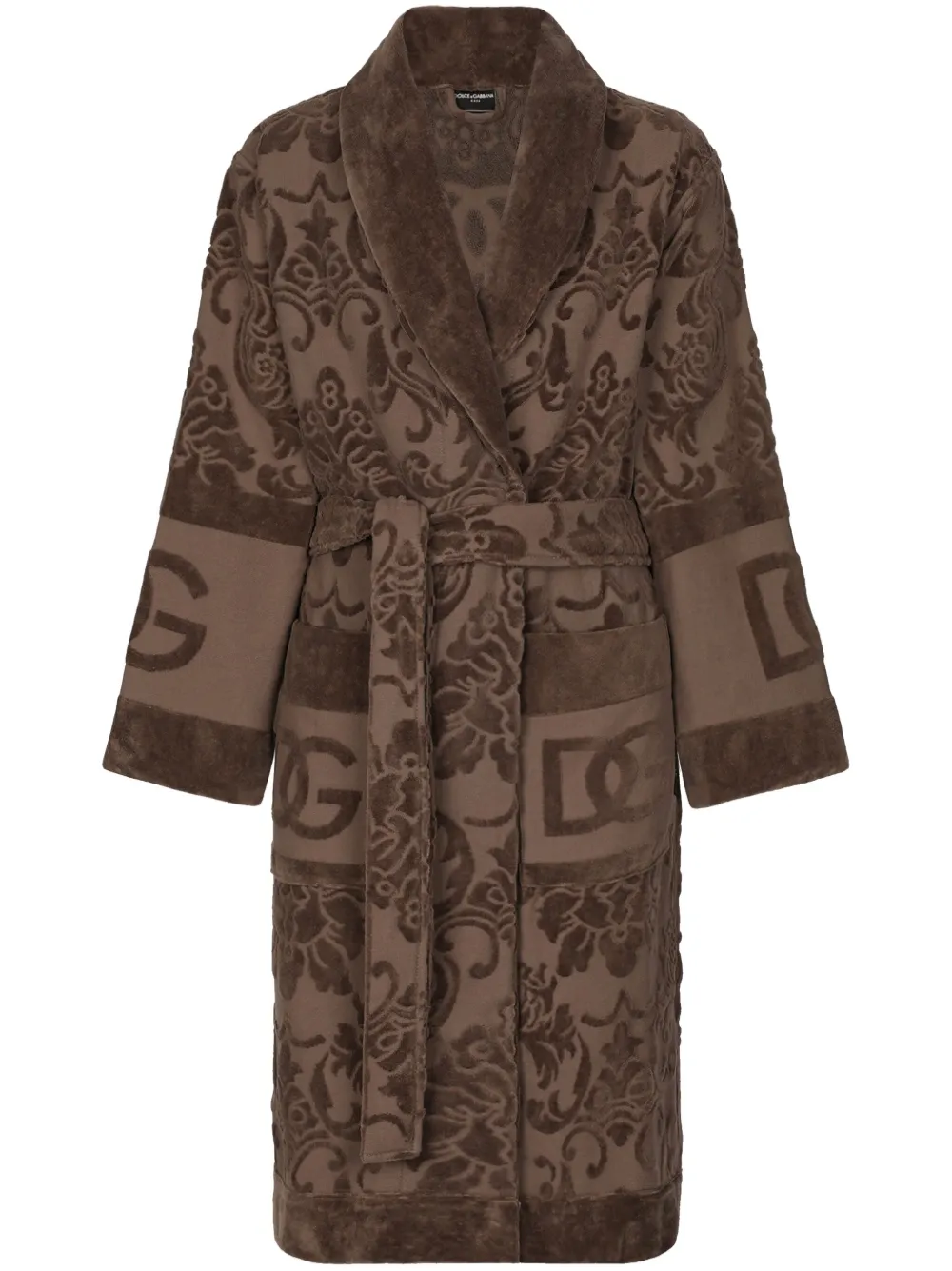 Dolce & Gabbana logo bath robe | Brown | Image 1