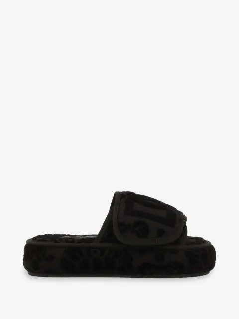 Dolce & Gabbana logo-embroidered slippers 