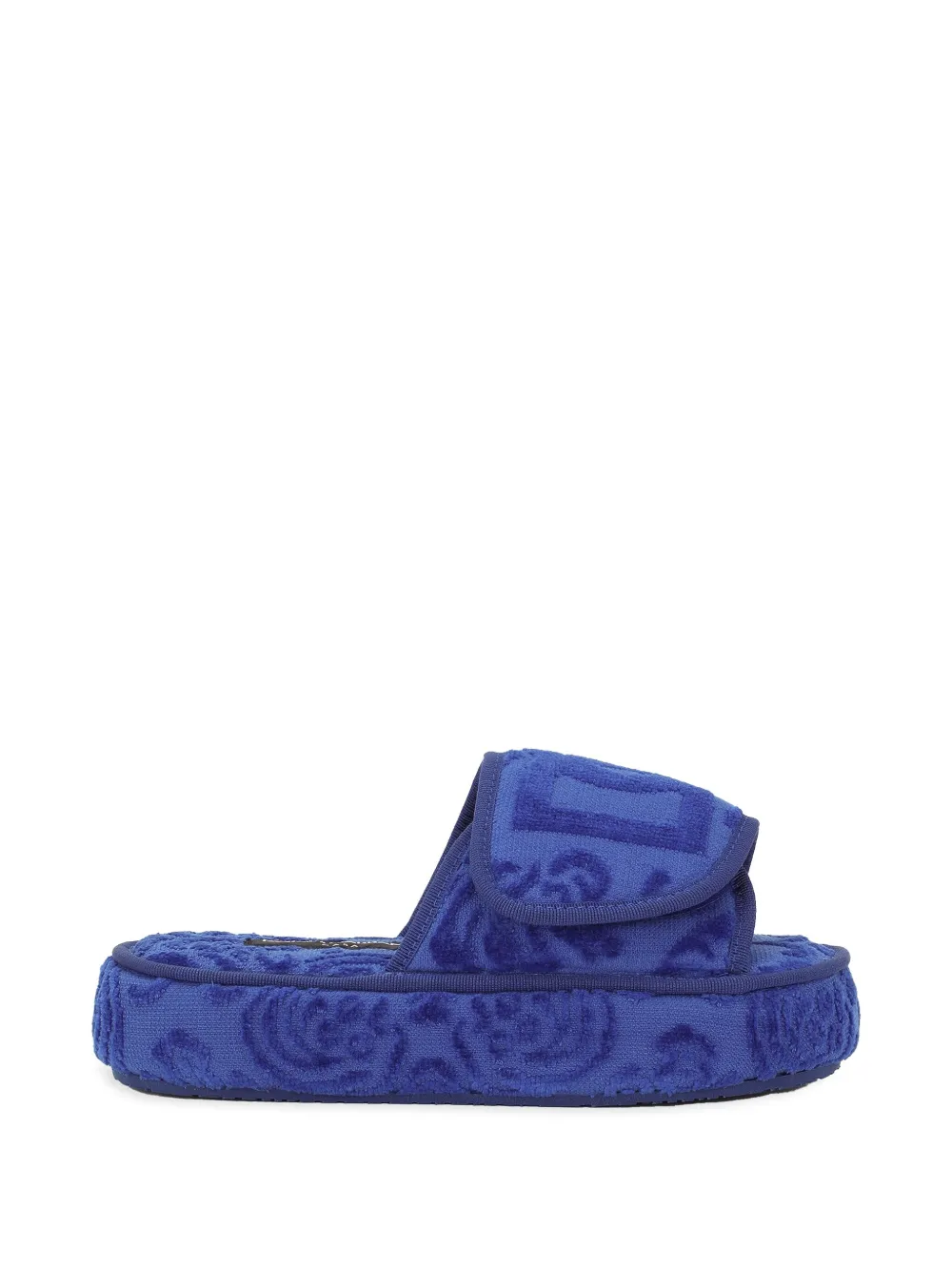 Dolce & Gabbana logo-embroidered slippers | Blue | Image 1