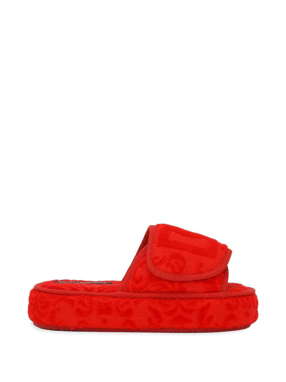 Dolce & Gabbana tofflor med broderad logotyp | röd | Image 1