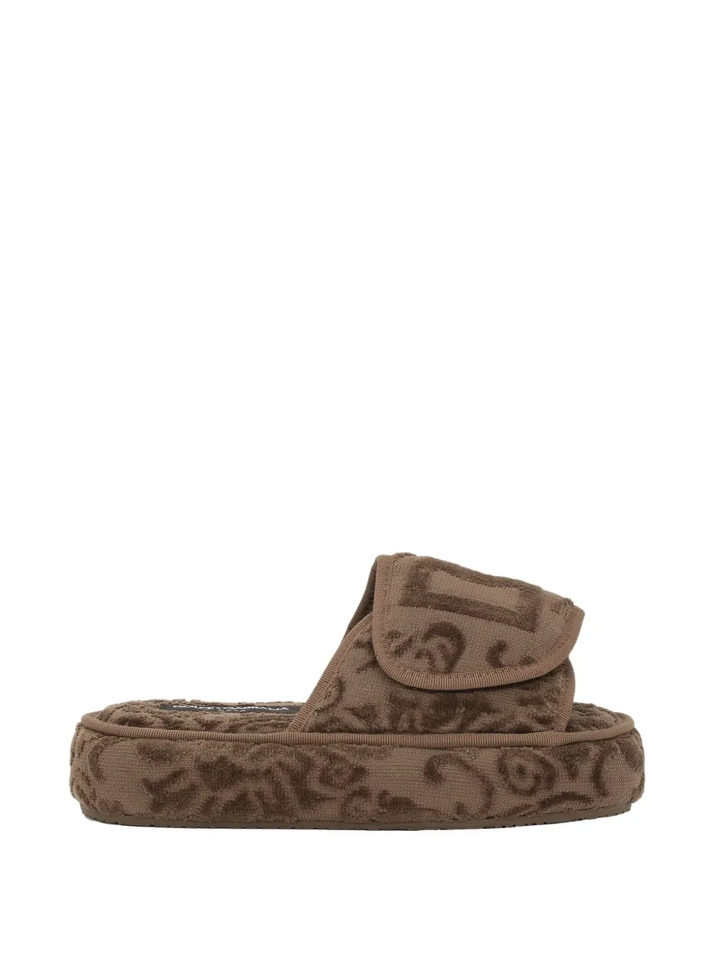 Dolce & Gabbana Slippers con logo - Marrone