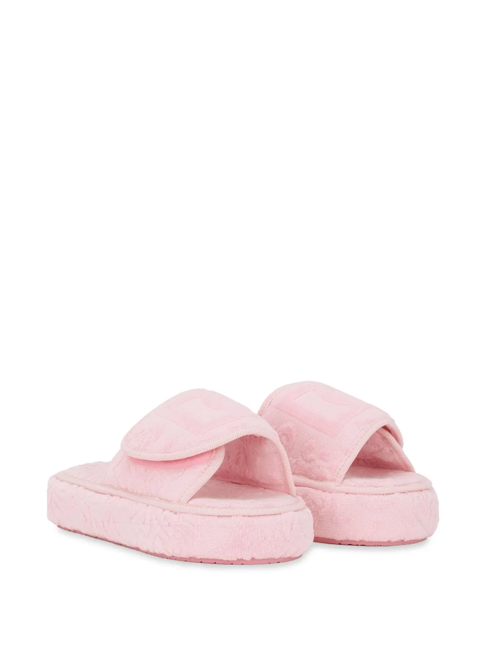 Dolce & Gabbana logo-embroidered slippers - Roze