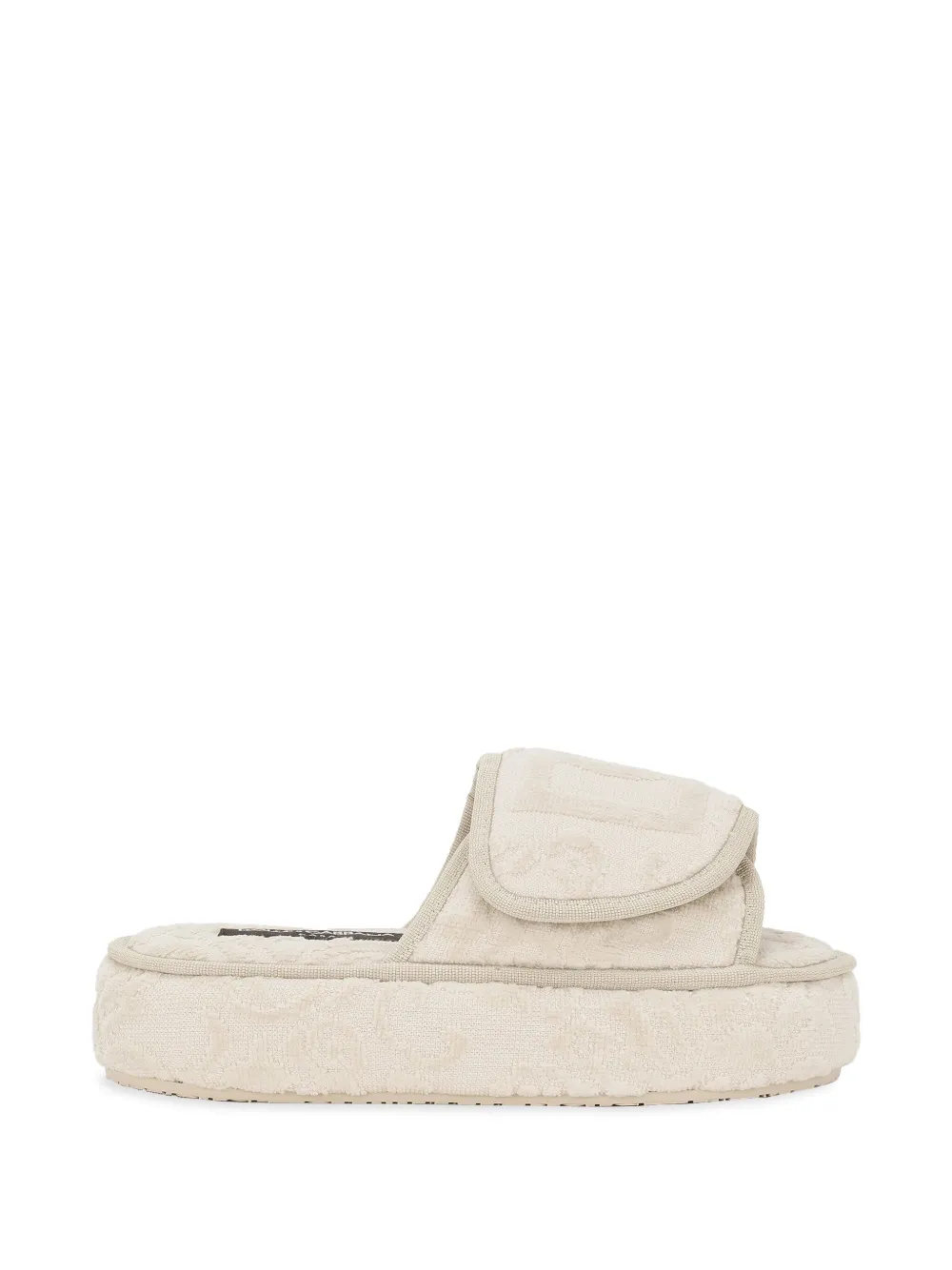 Dolce & Gabbana logo-embroidered slippers | Neutrals | Image 1