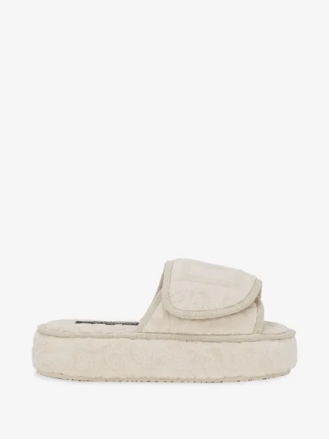 Dolce & Gabbana Terry logo-embroidered slippers 