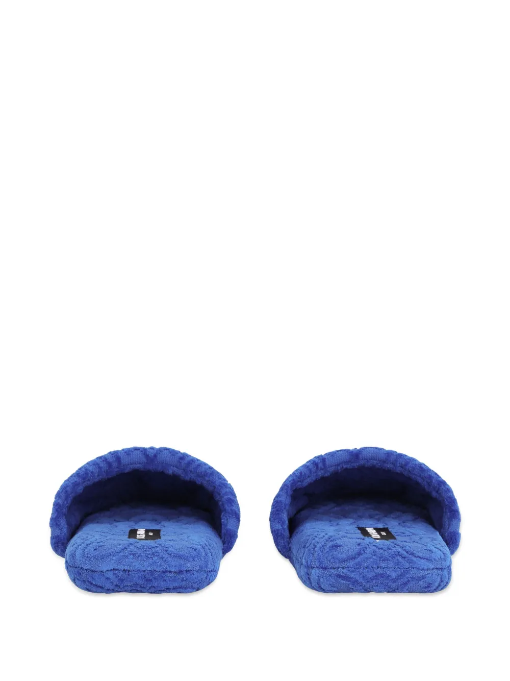 Dolce & Gabbana Logo-embroidered Slippers In Blue