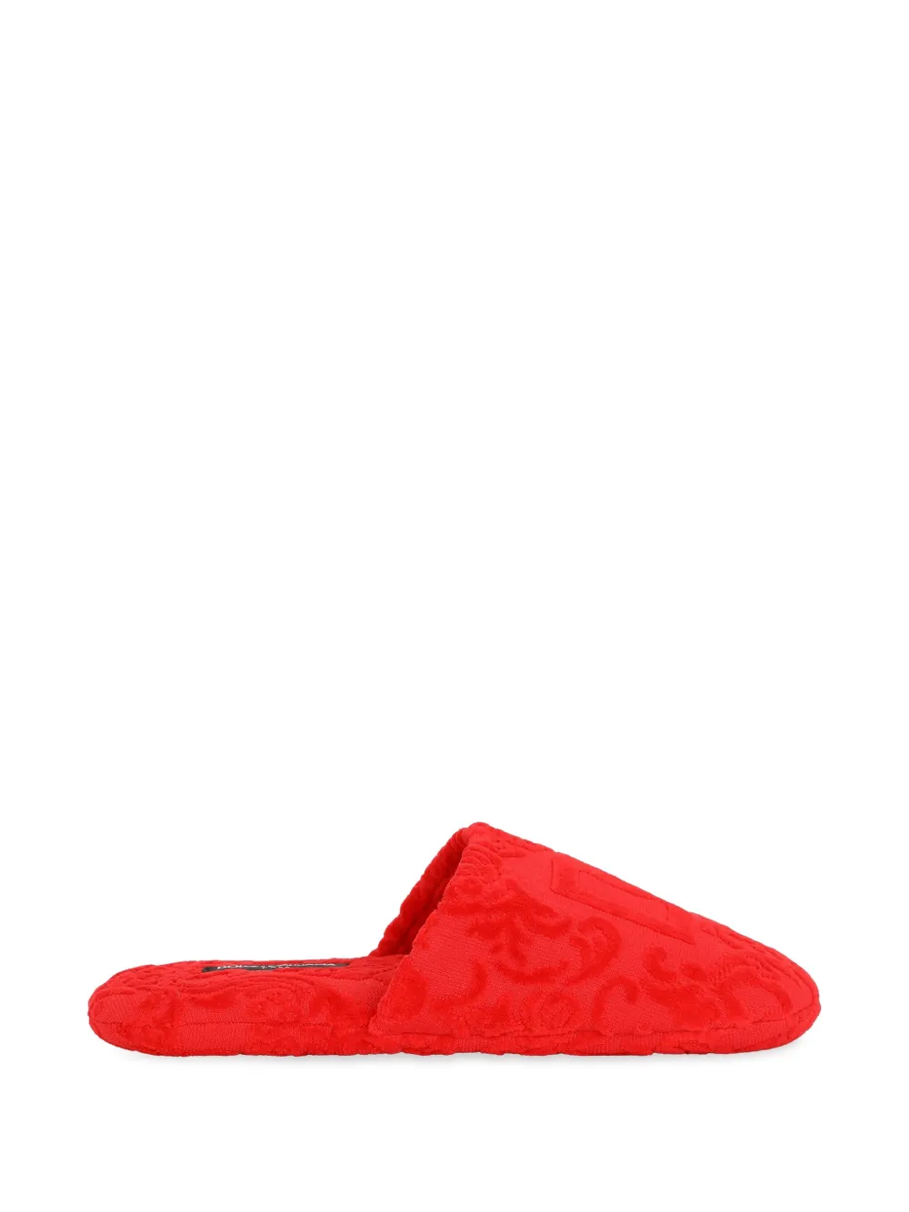 Dolce & Gabbana logo-embroidered slippers | Red | Image 1