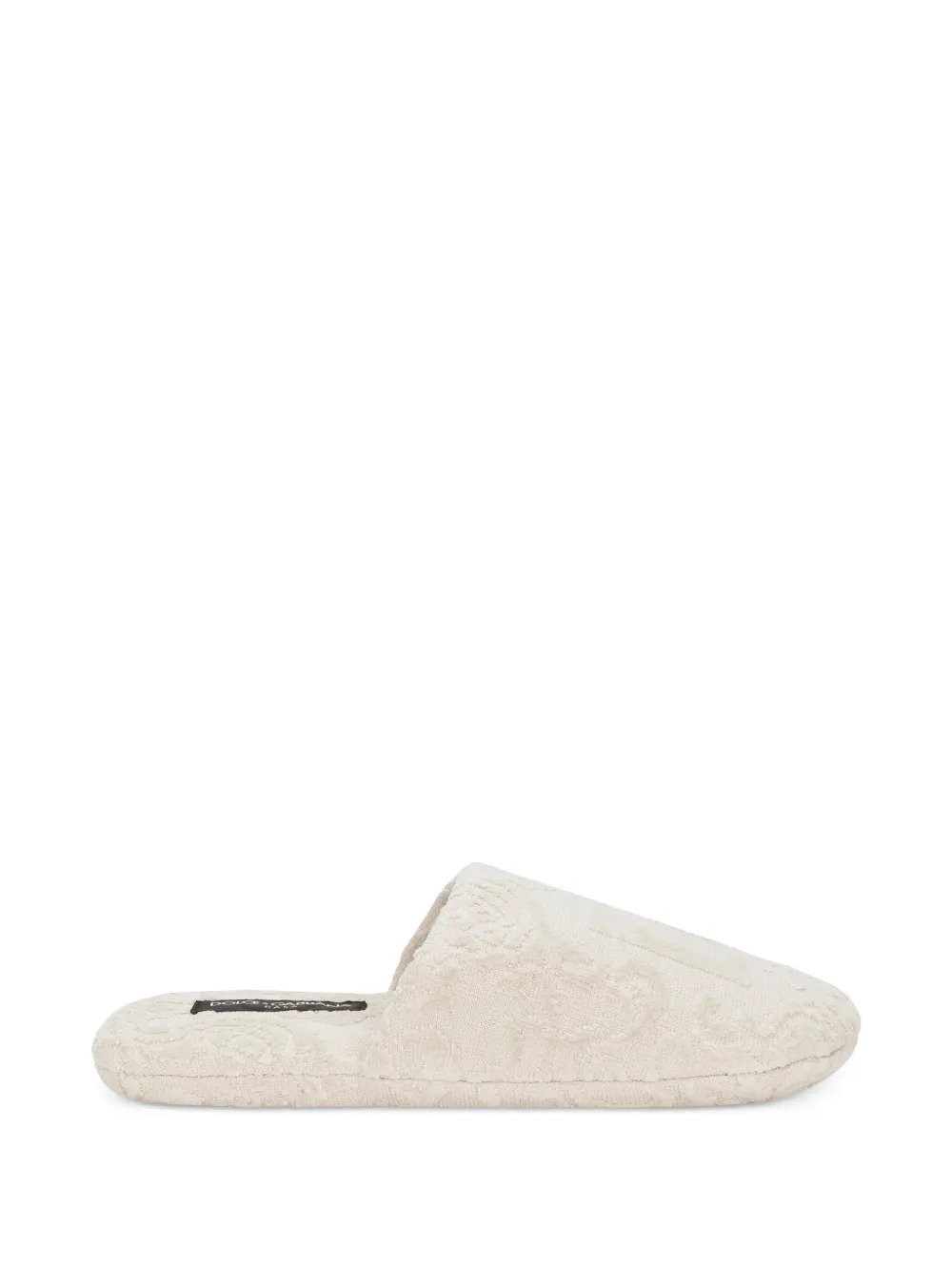 Dolce & Gabbana logo-embroidered slippers | Neutrals | Image 1