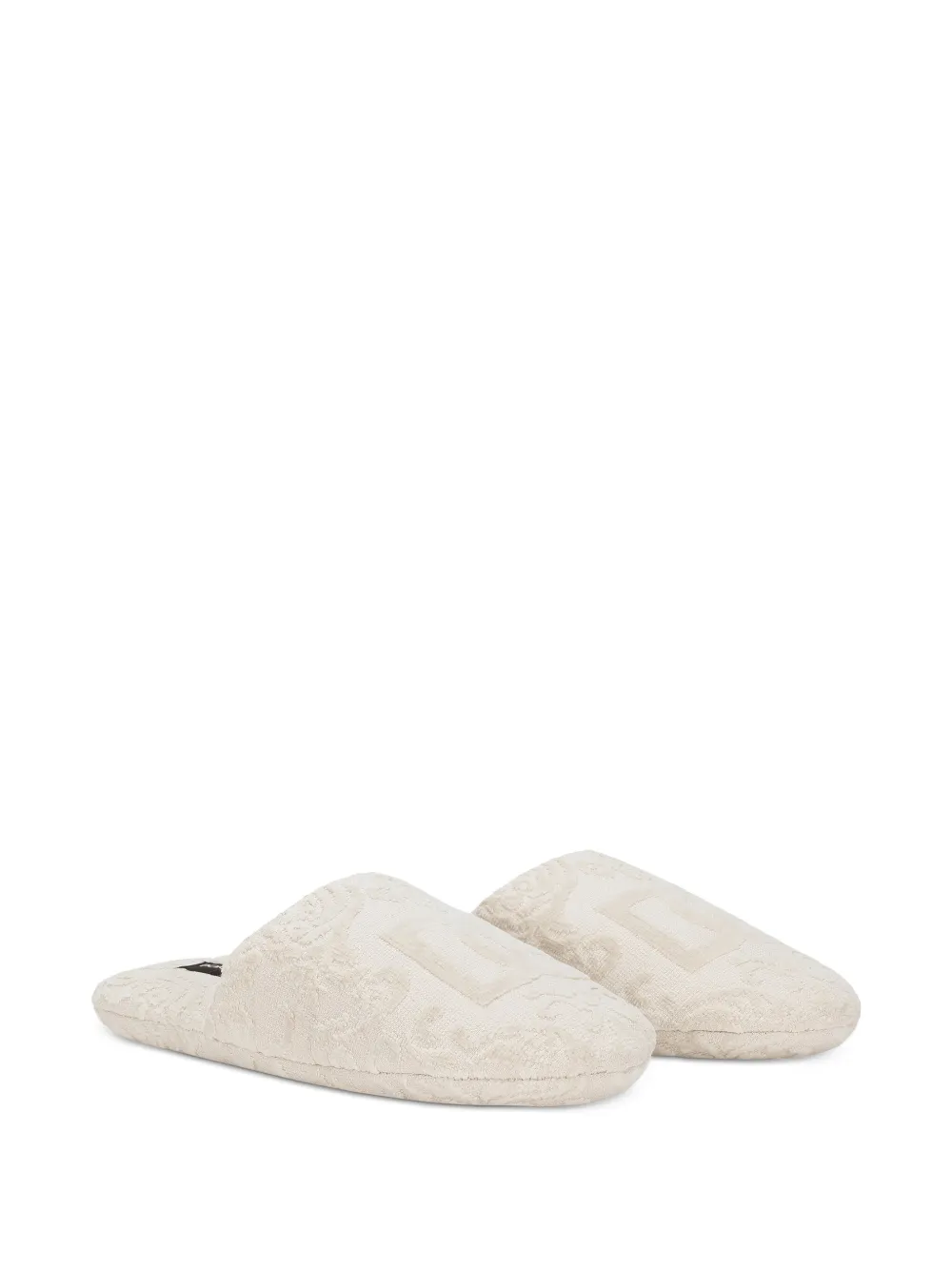 Dolce & Gabbana logo-embroidered slippers - Beige