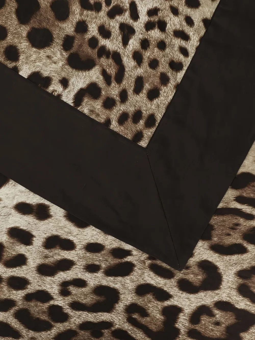 Dolce & Gabbana Leopard-print Black-trimmed Throw In Brown