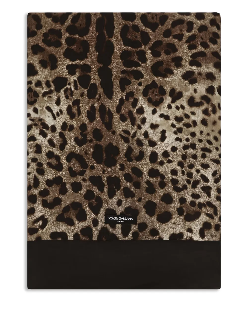 Dolce & Gabbana leopard-print black-trimmed throw - Bruin