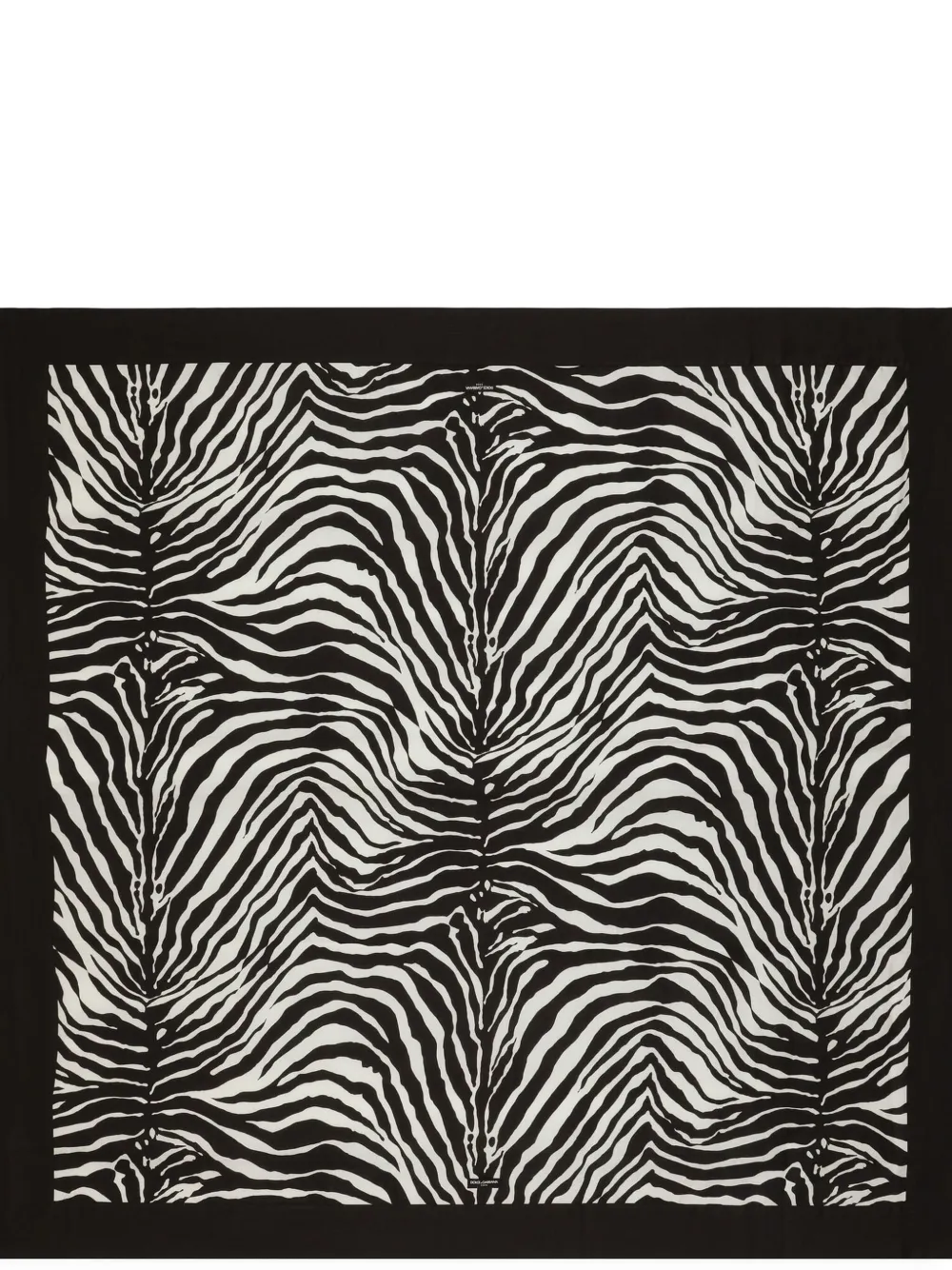Dolce & Gabbana Zebra-print Bordered Blanket In Black