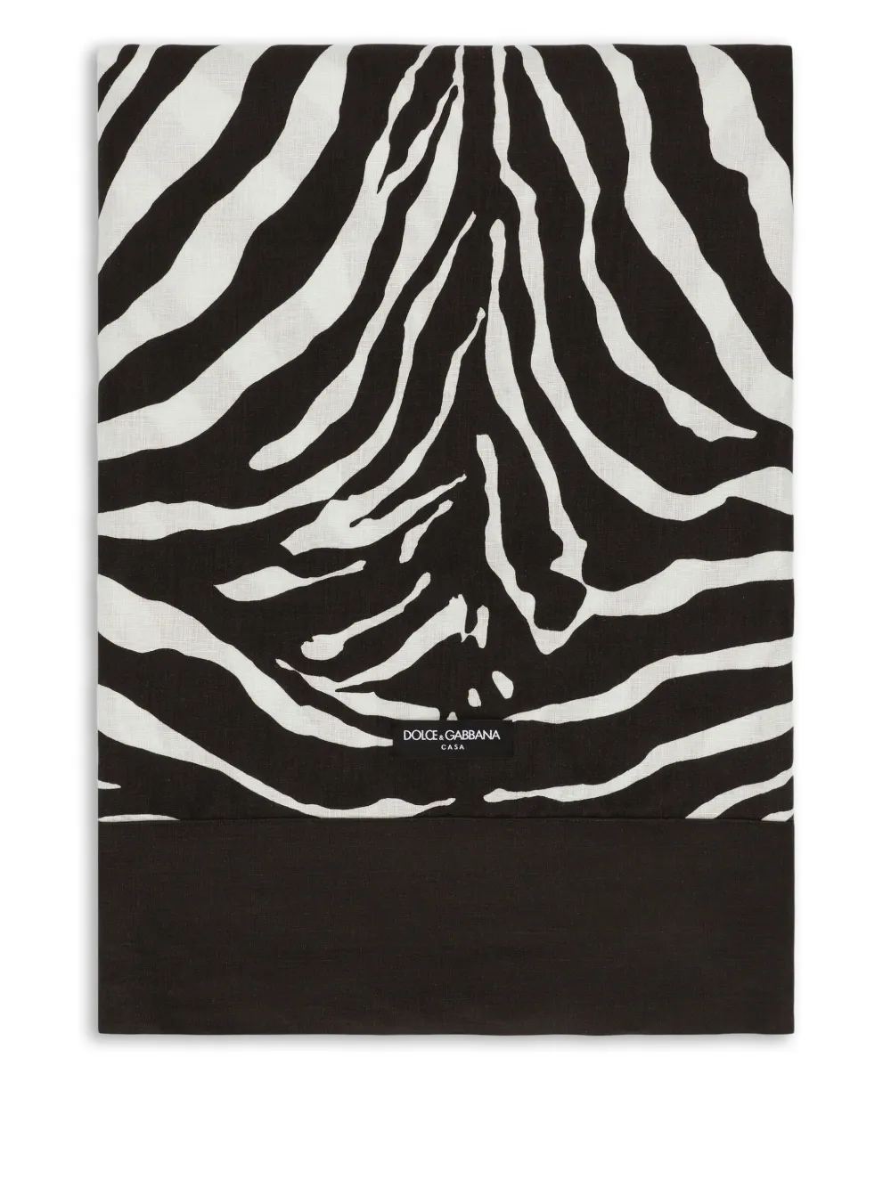 Dolce & Gabbana Deken met zebraprint en afwerking - Zwart