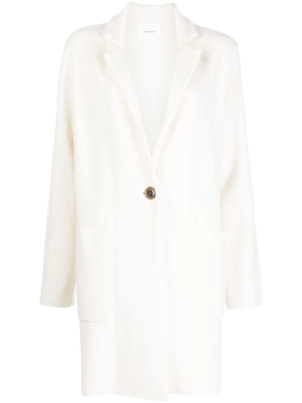 

Lisa Yang single-breasted cashmere coat - White