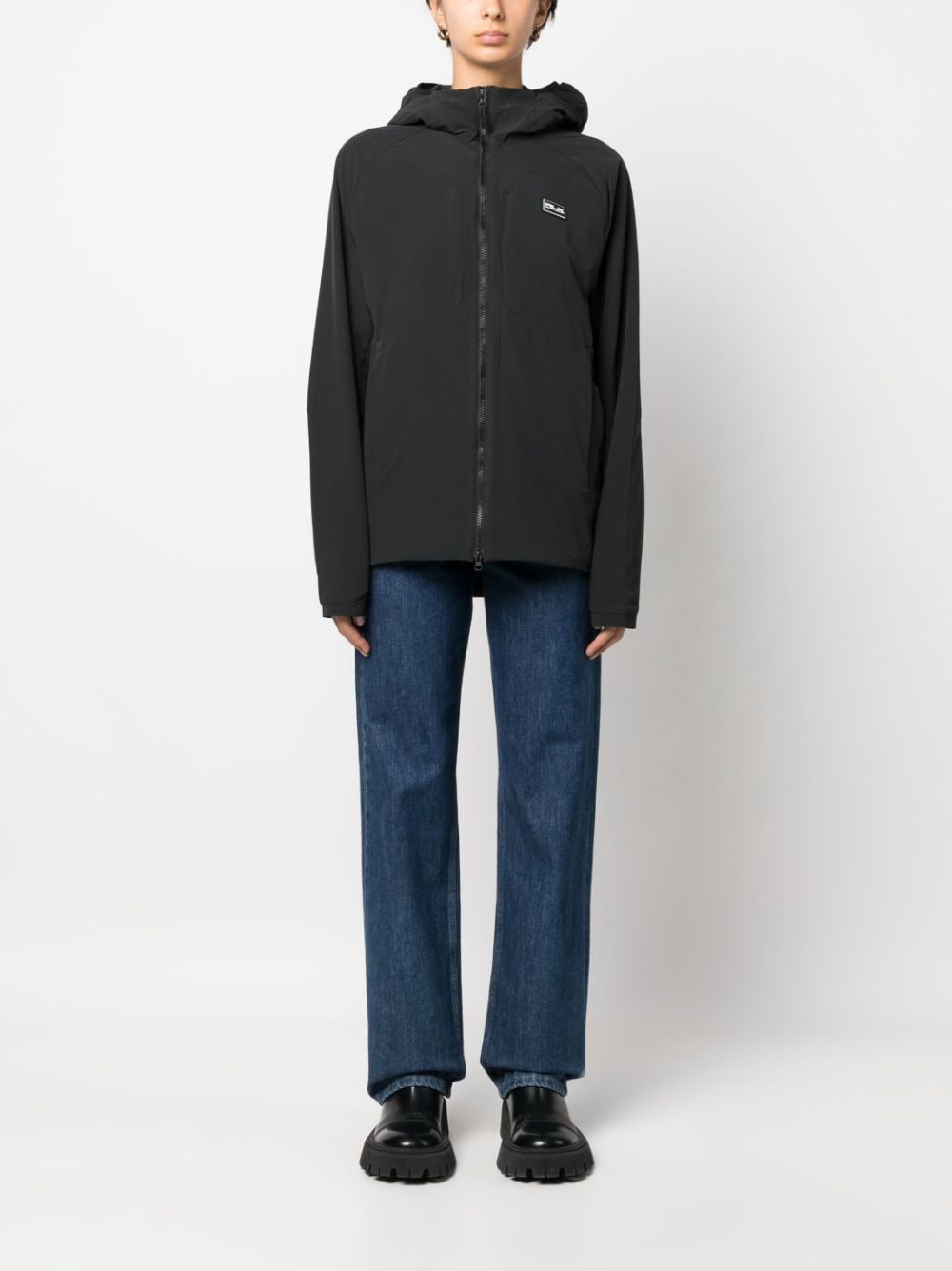 Shop Ralph Lauren Whistler Hooded Windbreaker Jacket In Schwarz