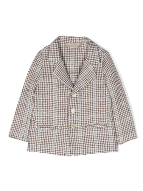 La Stupenderia checked single-breasted blazer 