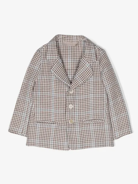 La Stupenderia checked single-breasted blazer 