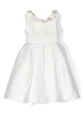 La Stupenderia ruffle-collar pleated dress - White