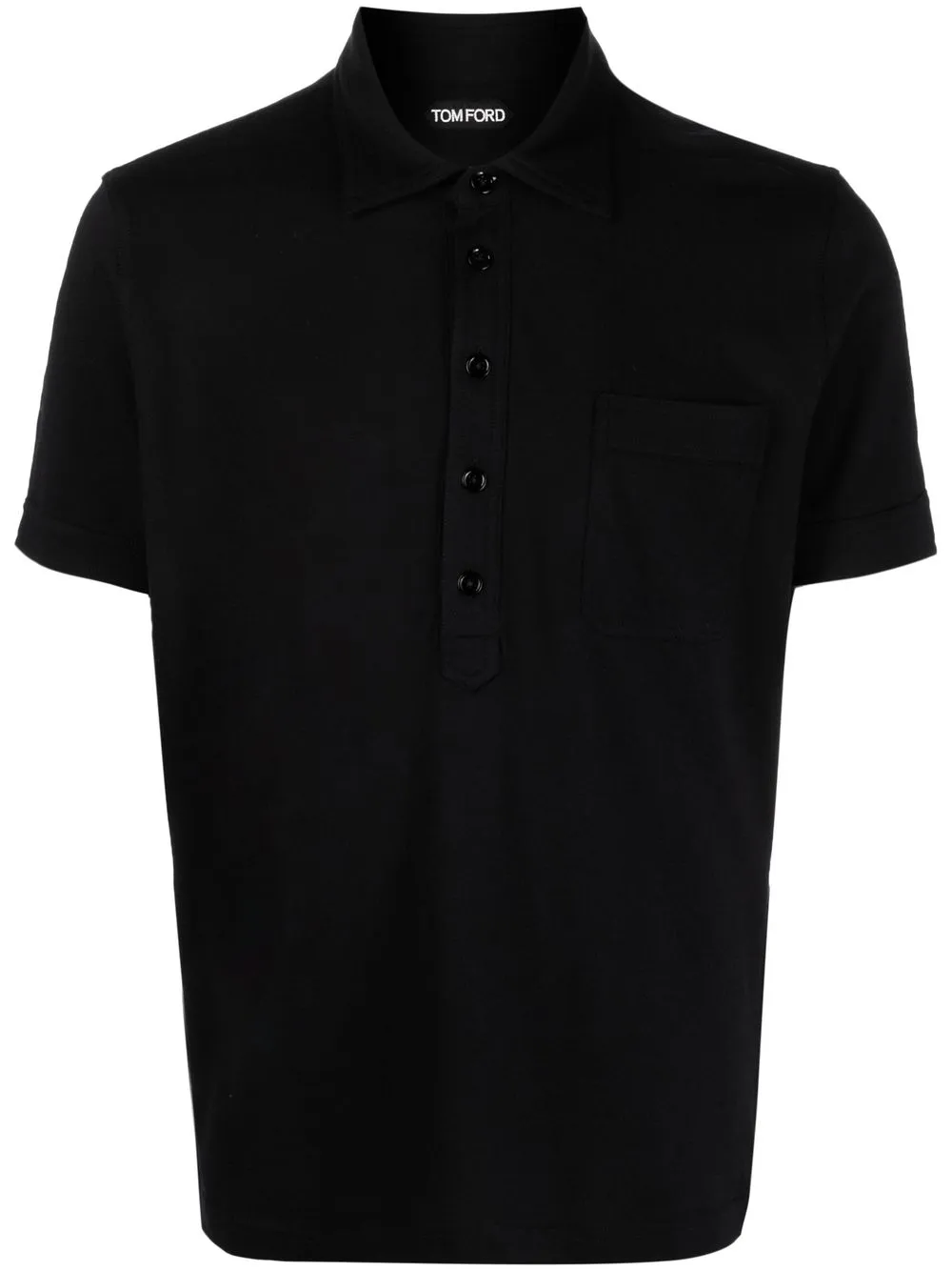 

TOM FORD playera tipo polo con botones en la parte delantera - Negro