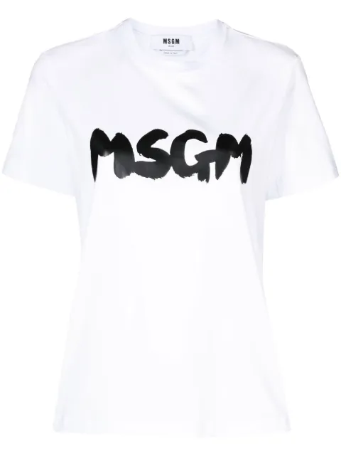 MSGM t-shirt en coton à logo imprimé