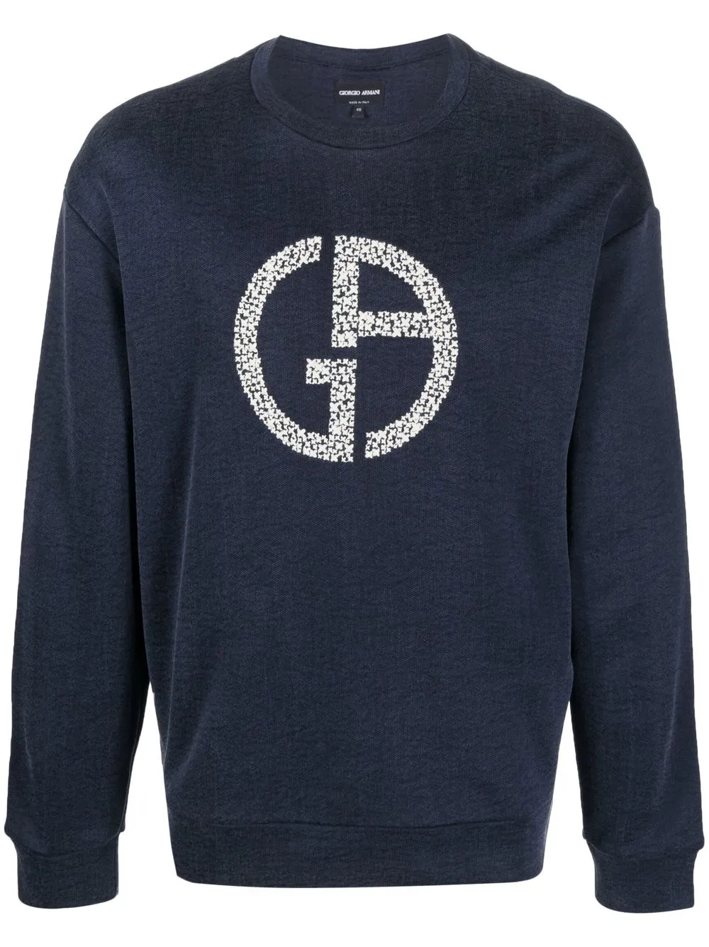 

Giorgio Armani sudadera con logo estampado - Azul