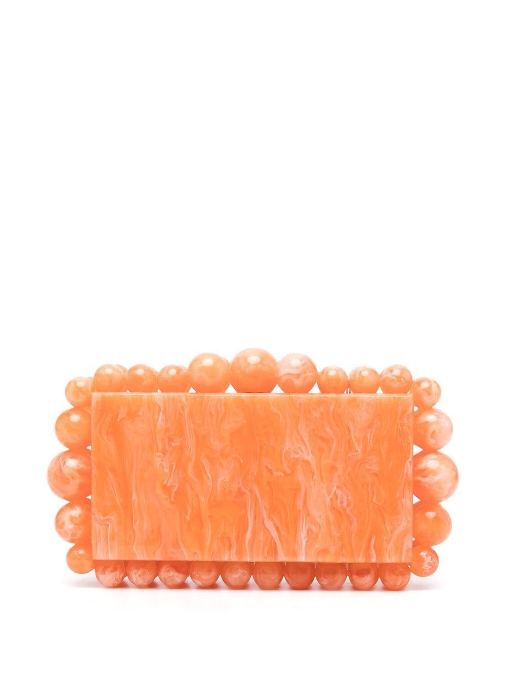 Shop Cult Gaia Eos Marbled Acrylic Clutch In Orange